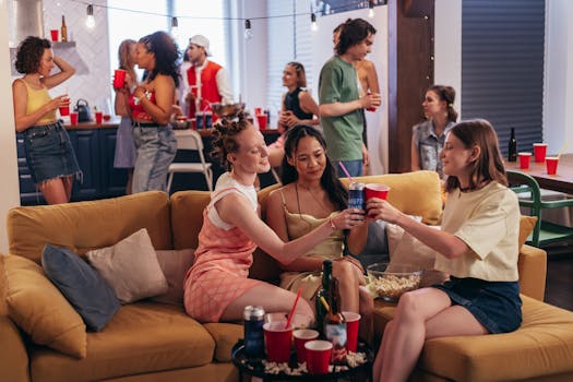 group of students networking