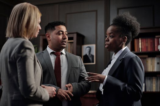law students discussing job opportunities