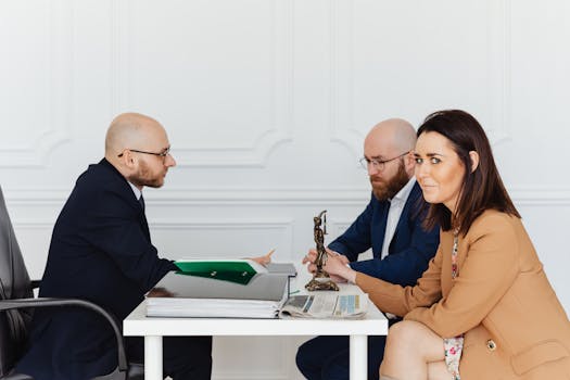 image of a lawyer consulting with a client