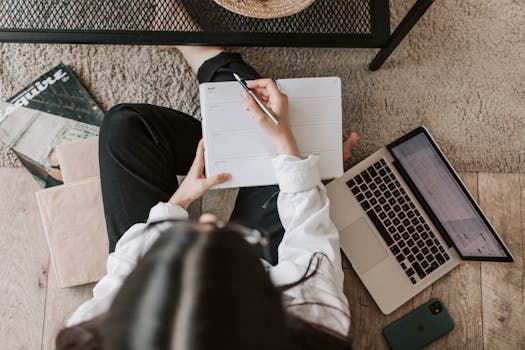 motivated law student studying in a cozy nook